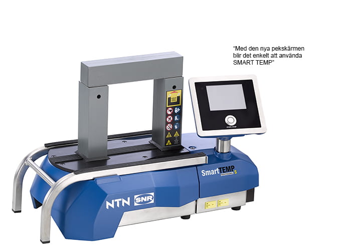 Bild på NTN-SNrs lagervärmare med budskap om pekskärm