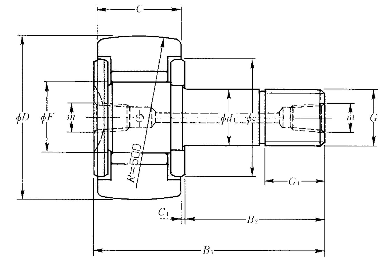 Drawing_Cam_Followers_Stud_Type_Truck_Rollers_KRV_Page_250_NTN