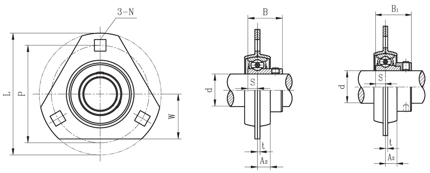 Drawing_Pressed_Housing_Flange_Units_PFT_Type_Page_83_TR