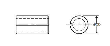 Kompressionsdämpare CL350 ritning