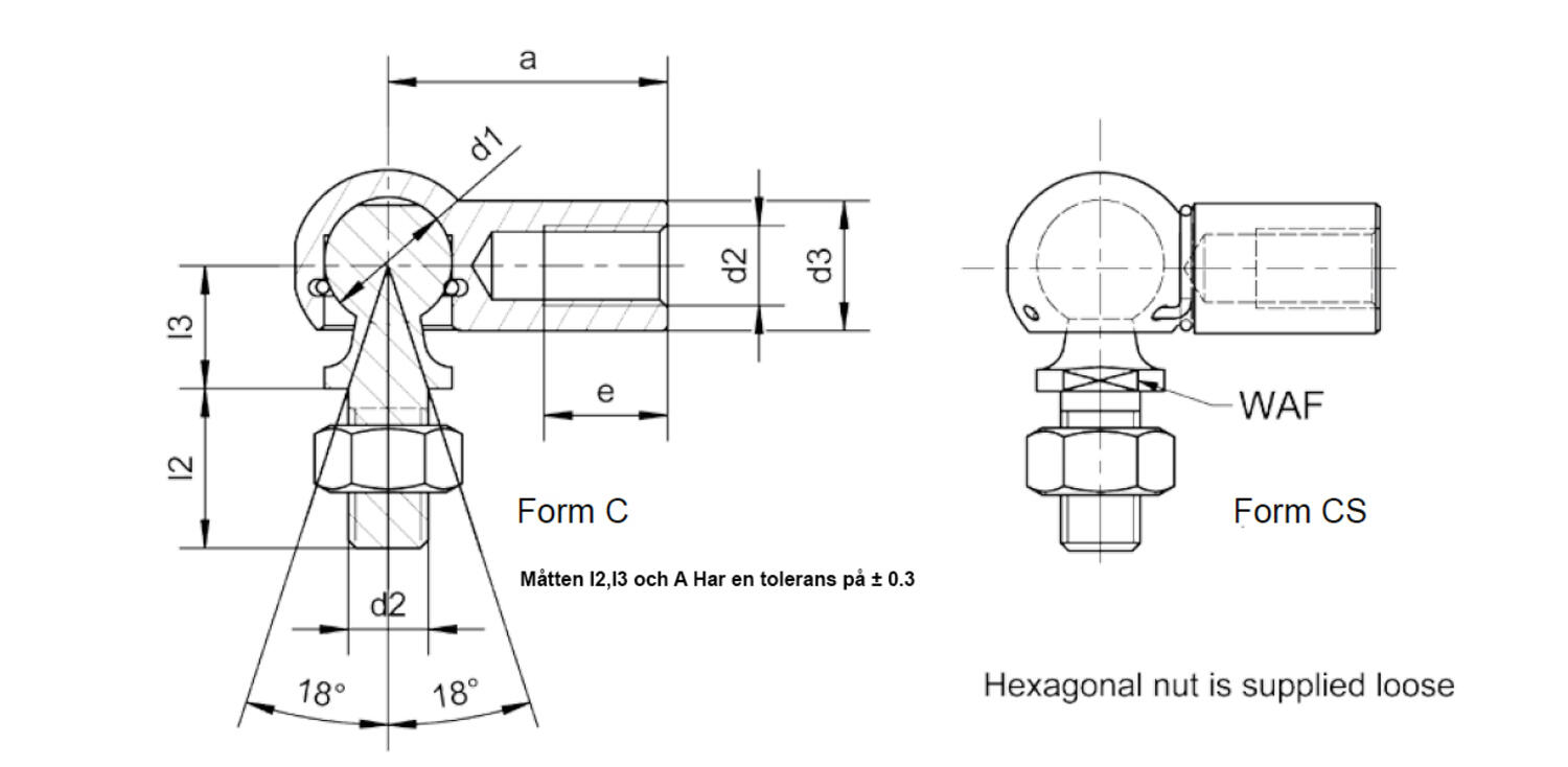 Vinkellänk DIN 71802 
